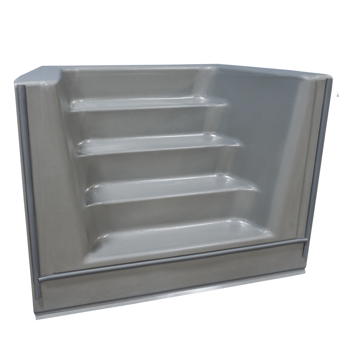 Alps 6' Semi-Inground Pool Step, Gray, Cantilever