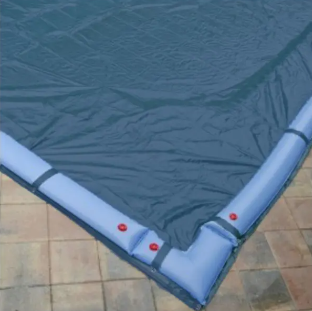 PoolTux Winter Cover for 14' x 28' Rectangle Pool 10 Yr. Blue