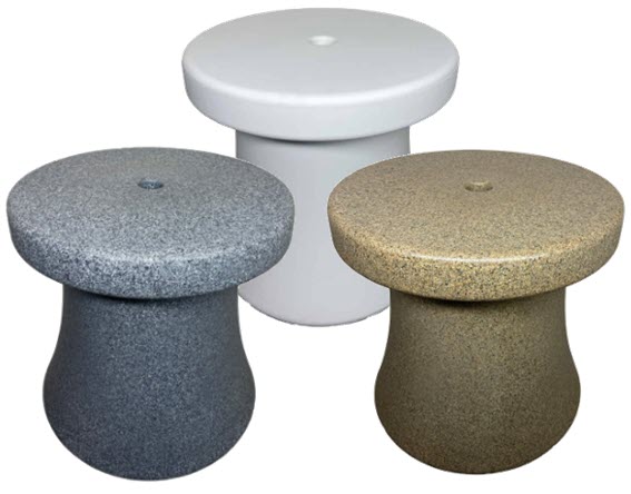 17 inch In-pool Lounge Side Table w/ Optional Umbrella