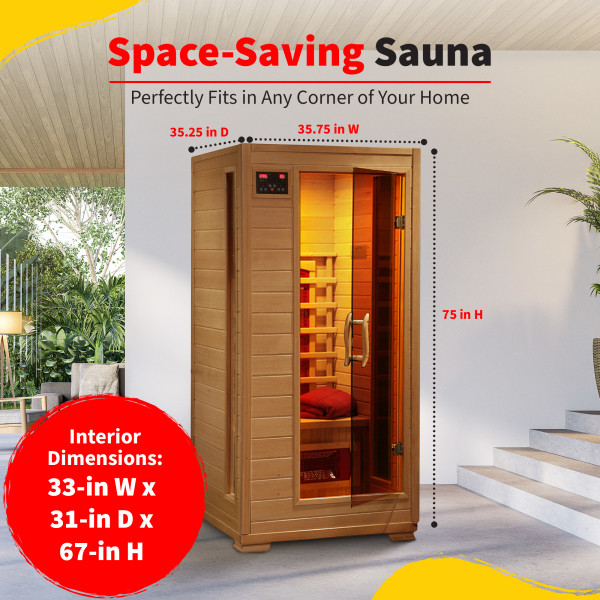 Buena Vista - Hemlock 1-2 Person Sauna With Ceramic Heaters