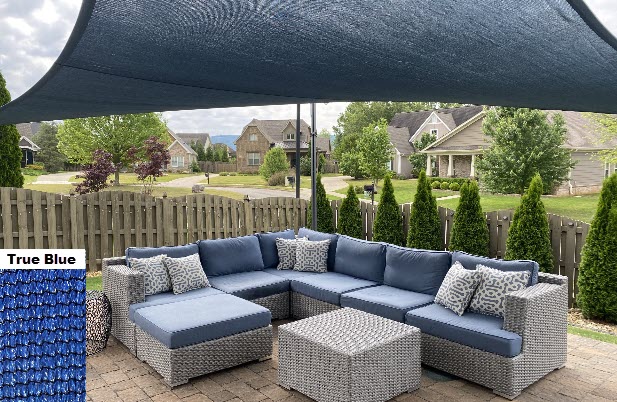 Tara Shade Escapes 16' X 16' Rectangle Sun Shade 75° Elite Kit - True Blue