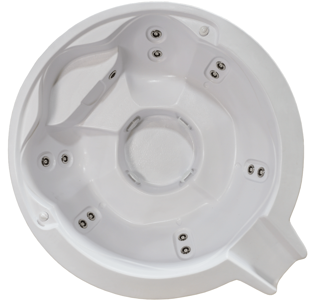 ALPS 7' Spillover Spa Open Seating - Plumbed, 12 Jet, 2 Pump - White