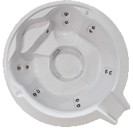 ALPS 7' Spillover Spa Open Seating - Plumbed, 12 Jet, 2 Pump - White