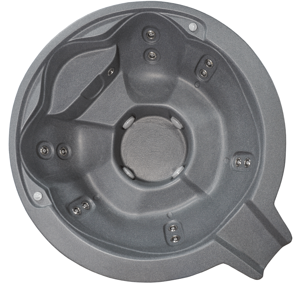ALPS 7' Spillover Open Seating - Plumbed, 12 Jet, 2 Pump - Gray Granite
