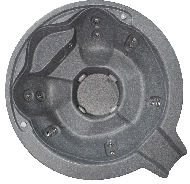 ALPS 7' Spillover Open Seating - Plumbed, 12 Jet, 2 Pump - Gray Granite