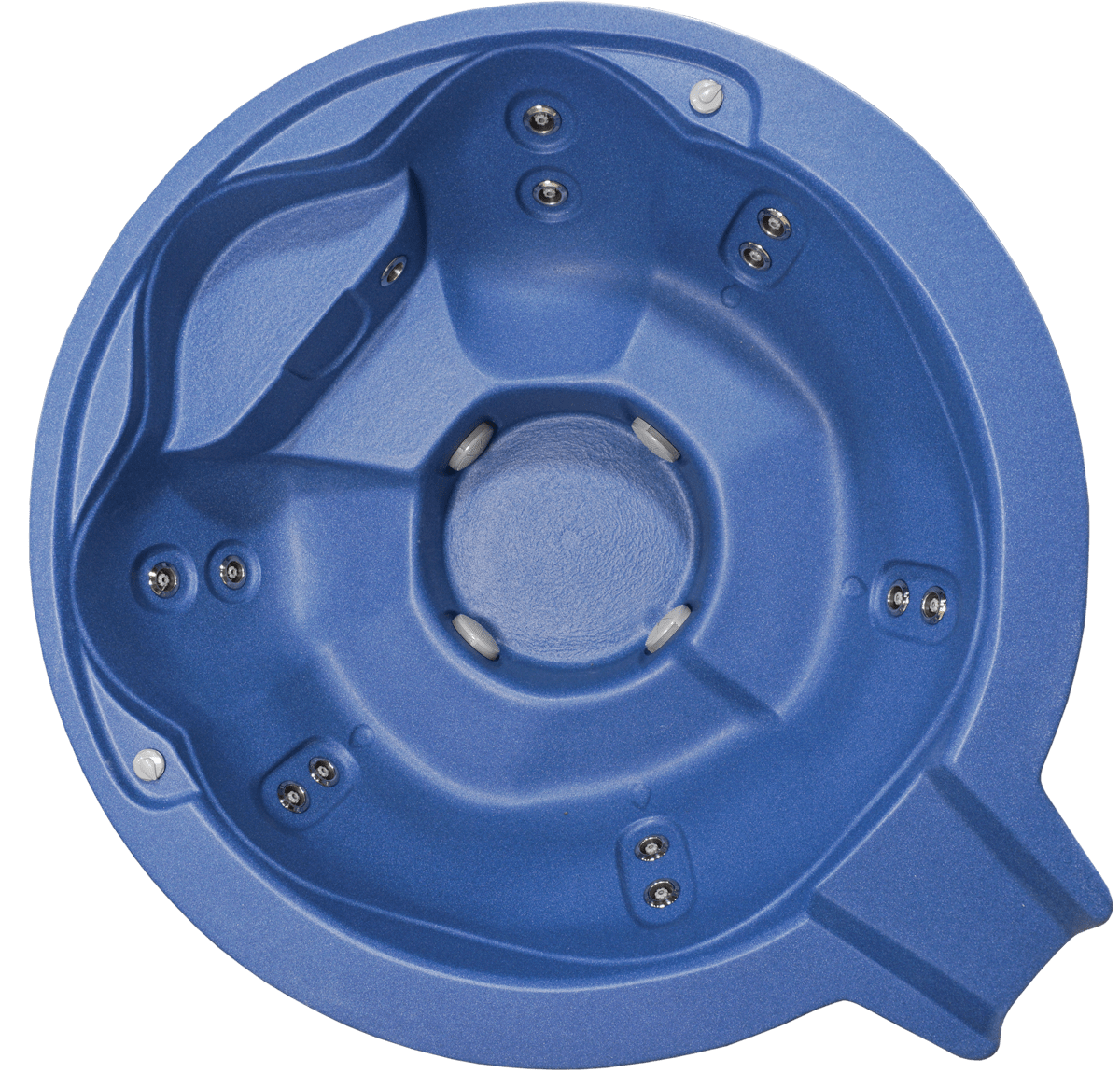 ALPS 7' Spillover Open Seating - Plumbed, 12 Jet, 2 Pump - Blue Granite
