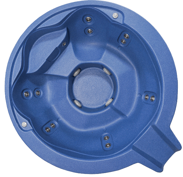 ALPS Spillover Spa Open Seating, Plumbed, 12 Jet 2 Pump, Blue Granite