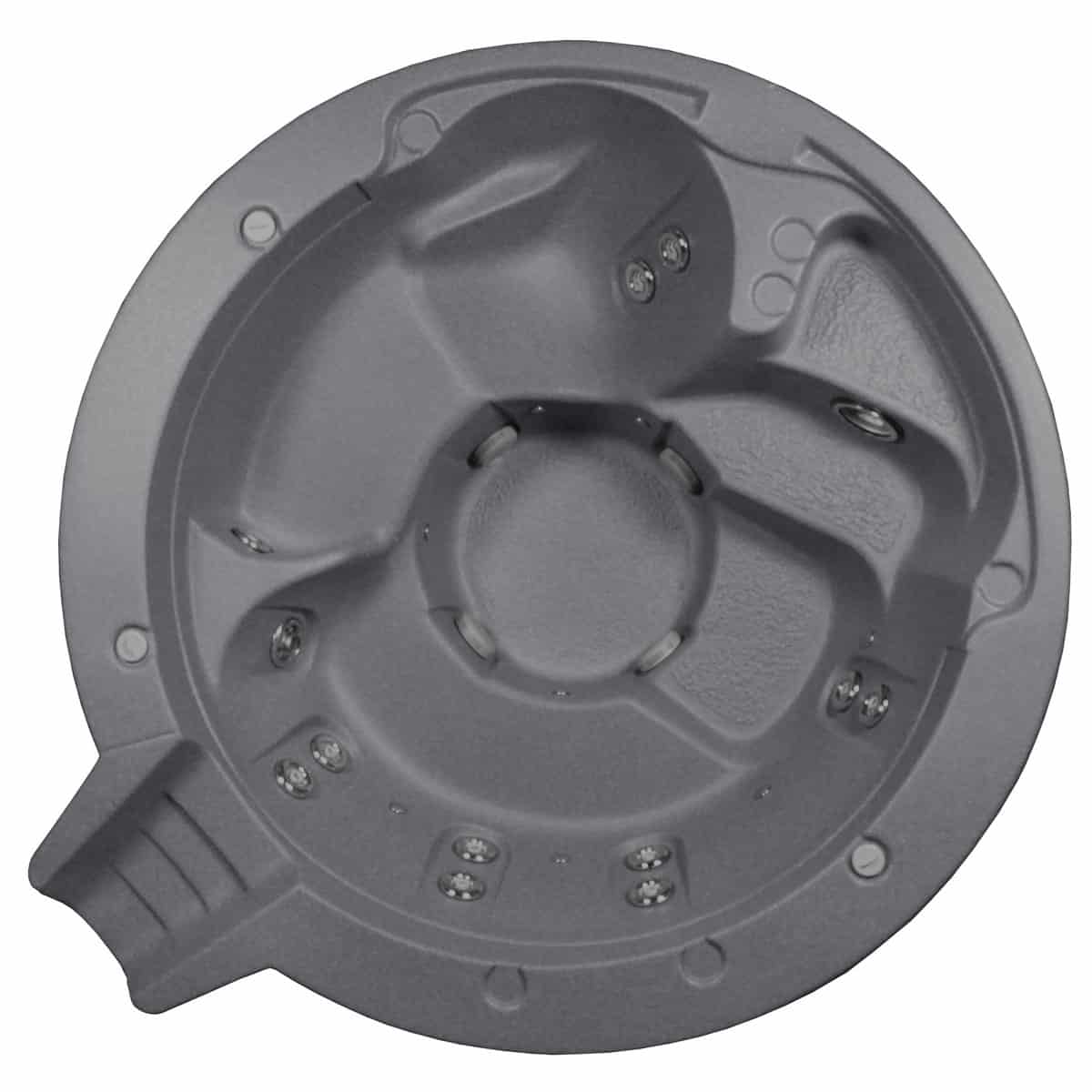 ALPS Spillover Spa with Lounger - Plumbed, 12 Jet, 2 Pump - Gray Granite