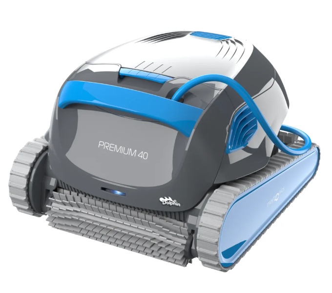 Dolphin Premium 40 Automatic Robotic Pool Cleaner with Caddy