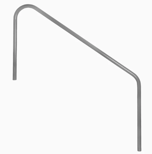 Saftron 48" 2-Bend Stair Rail - Graphite Gray