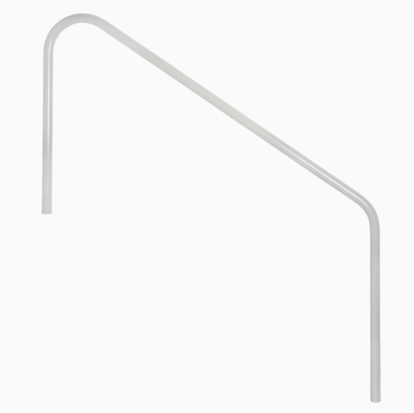 Saftron 48" 2-Bend Stair Rail - White