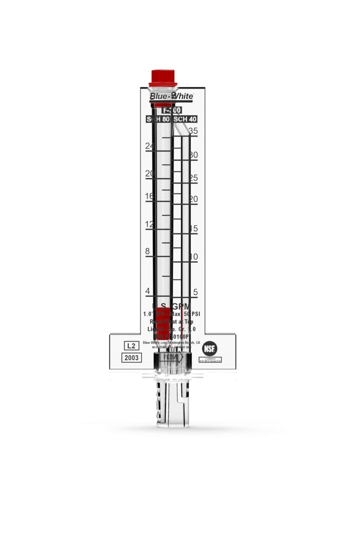 Pitot Tube Horizontal Flow Meter 1” IPS
