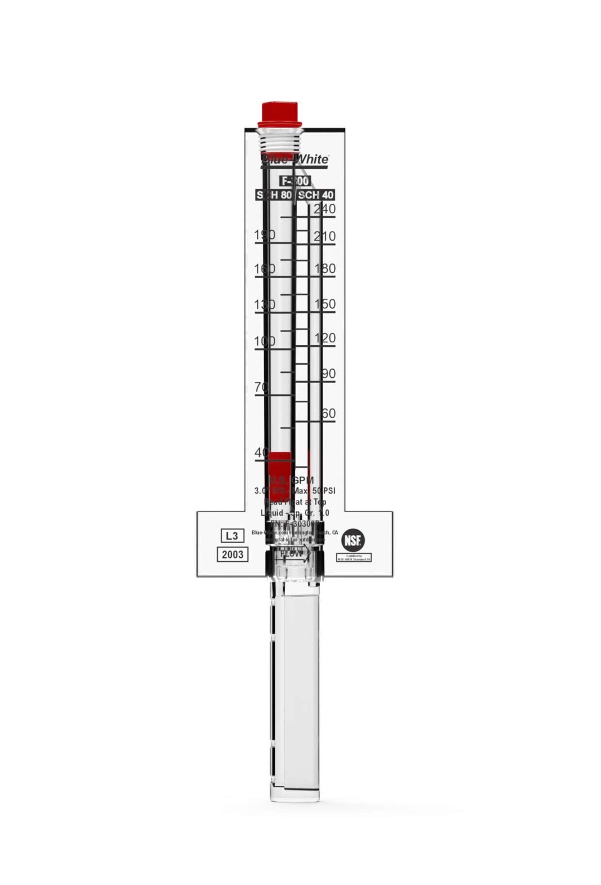 Pitot Tube Horizontal Flow Meter 3” IPS