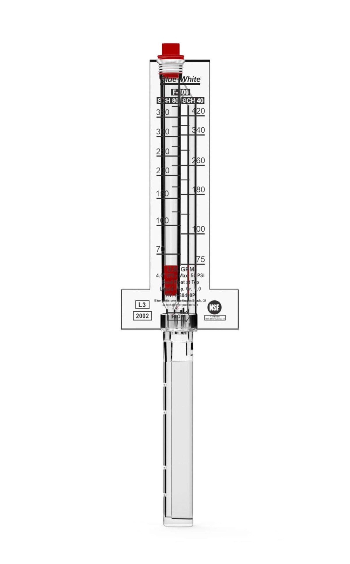 Pitot Tube Horizontal Flow Meter 4” IPS