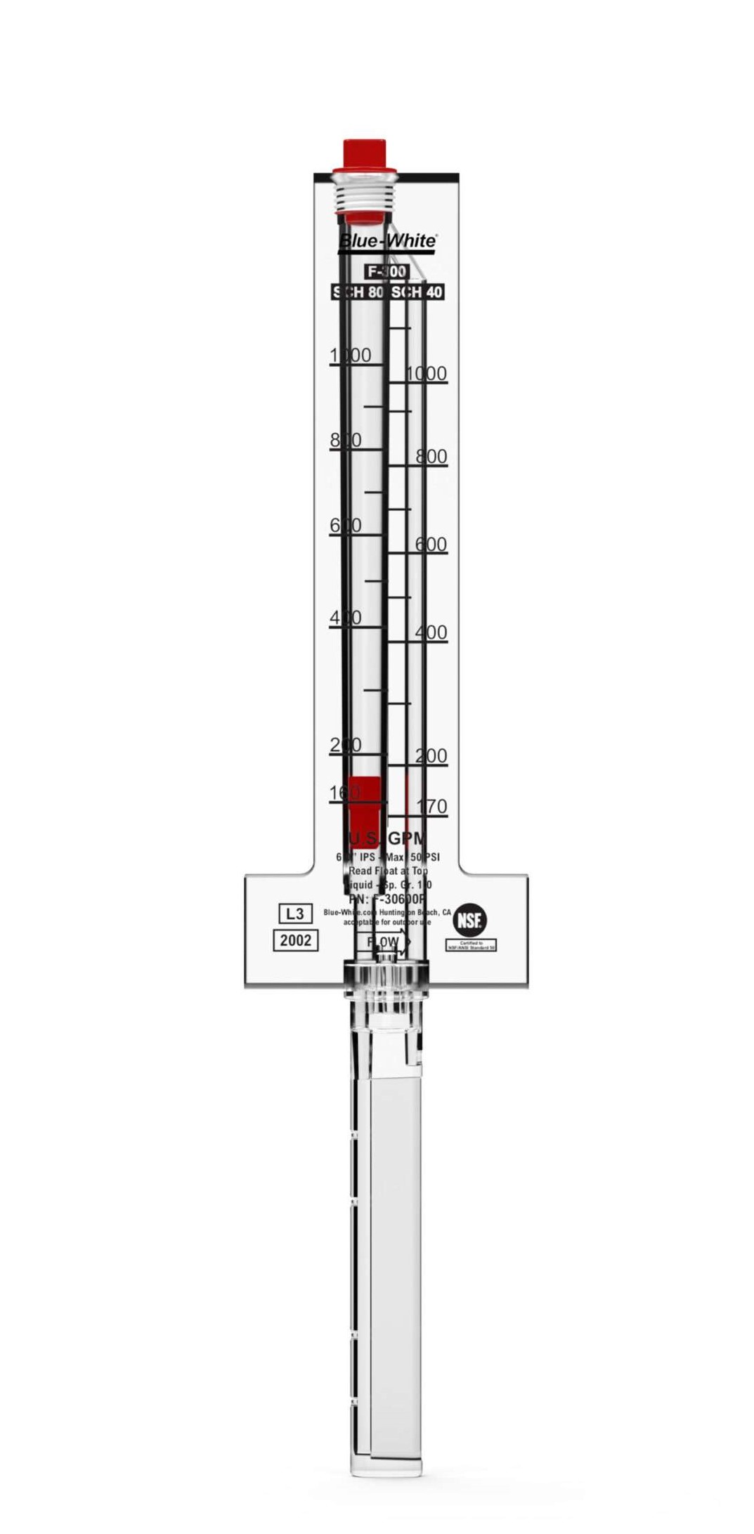 Pitot Tube Horizontal Flow Meter 6” IPS
