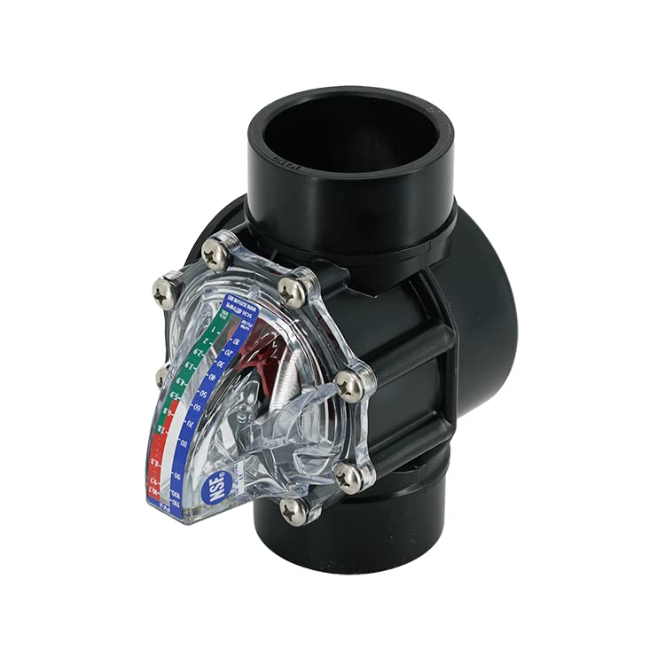 FlowVis 2" Flow Meter with Check Valve & Velocity Scale