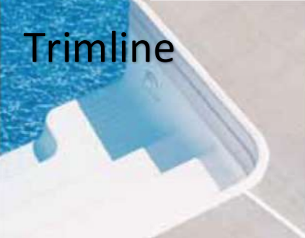 8' Thermoplastic Step for 52" Wall Verona Pool, White, Bullnose, Small Radius