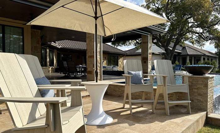 inground patio umbrella holder Cantilever Base In-Ground [ Safe and stable ] Scientific design Ledge Lounger Autograph Umbrella Stand
