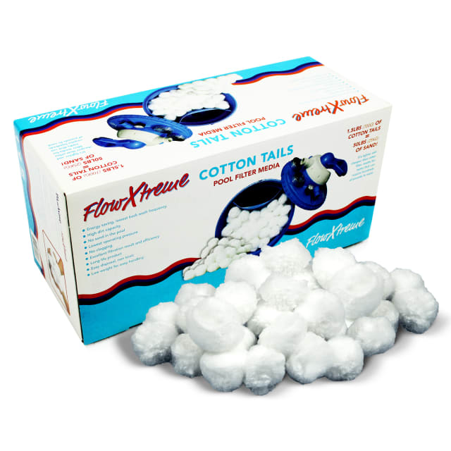 FlowXtreme CottonTails Filter Media 1.5-lbs Box (Replaces 50-lbs Sand)