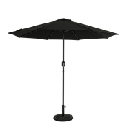 Mirage 9' Octagon Market Umbrella with Auto-Tilt - Black