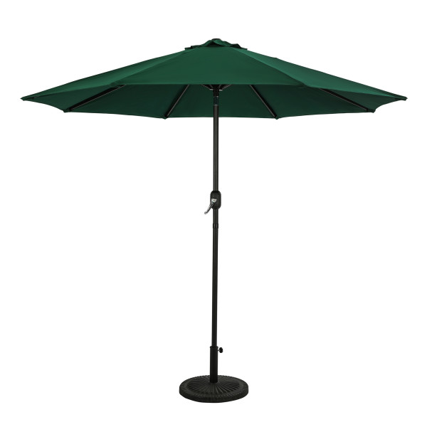 Mirage 9' Octagon Market Umbrella with Auto-Tilt - Hunter Green