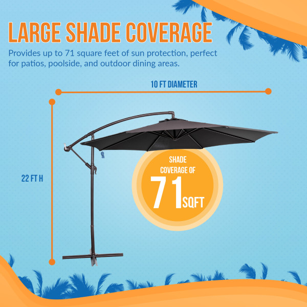 12 double layer patio umbrella Double-Sided Rectangular Patio Umbrella