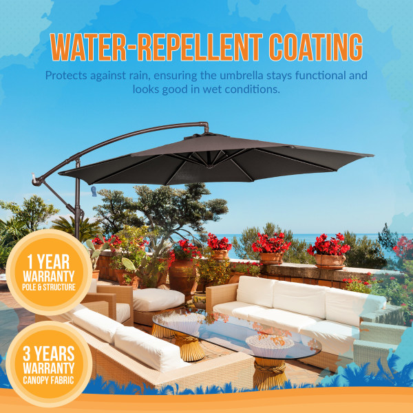 10ft octagonal cantilever patio umbrella with wind vent AKZ PLUS 13' Aluminum Get ready to upgrade your outdoor space with this tech Gymax 10FT Patio Cantilever Umbrella