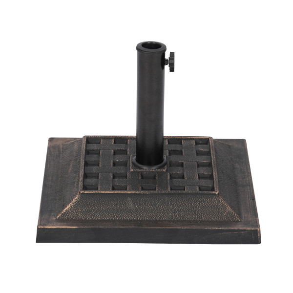 All-Weather Outdoor Square Resin Umbrella Base - 26 lbs