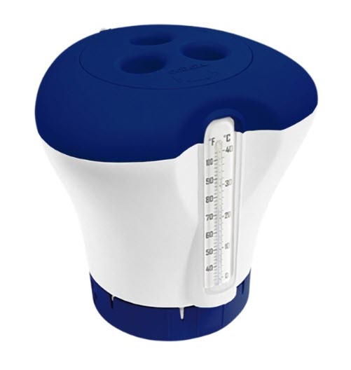Floating Chemical Dispenser for 3" Tablets w/ Thermometer