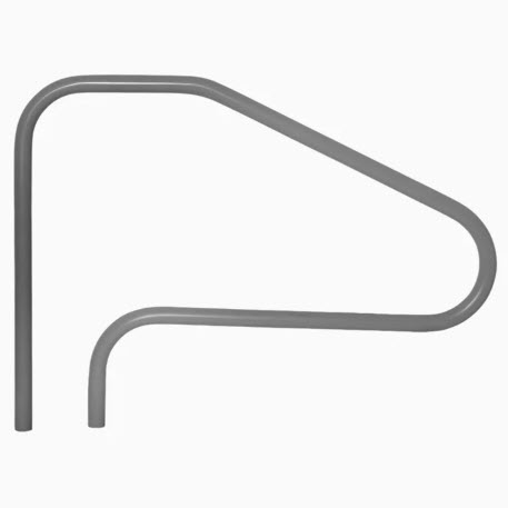 Saftron 48" Return-to-Deck 4 Bend Handrail - Graphite Gray