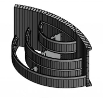 7' Radius 3-Tread Wedding Cake Step