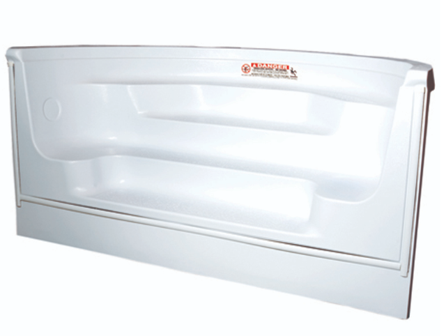 8' Roman Back Sit-N-Step White Bullnose Latham