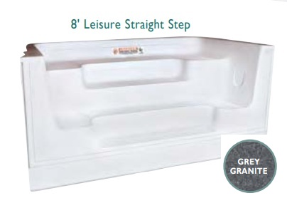 Latham 8' Straight Back Leisure Sit-n-Step Gray Cantiliever