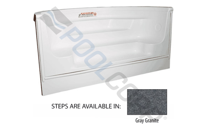 8' Roman Back Sit-N-Step Gray Bullnose Latham