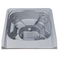 7' x 7' Square Captain Seat Vanishing Edge Spillover Spa with 12 Jets Alps - Gray Granite