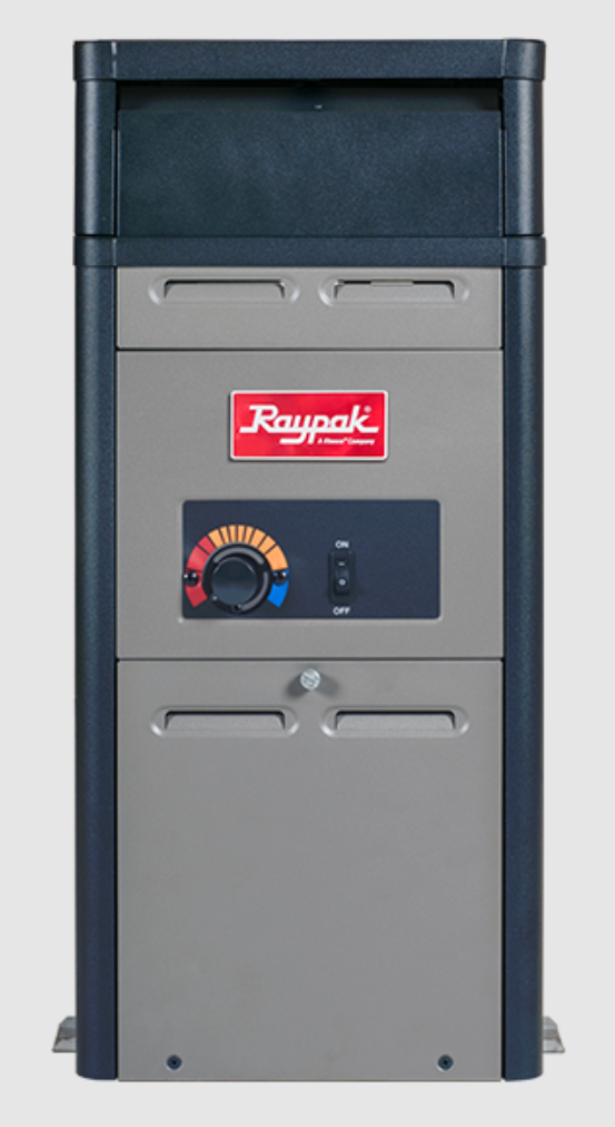 RayPak Above Ground Analog Pool & Spa Heater, 105k BTU, Propane (LP), Copper HEx, 0-2k FT, 014781, P