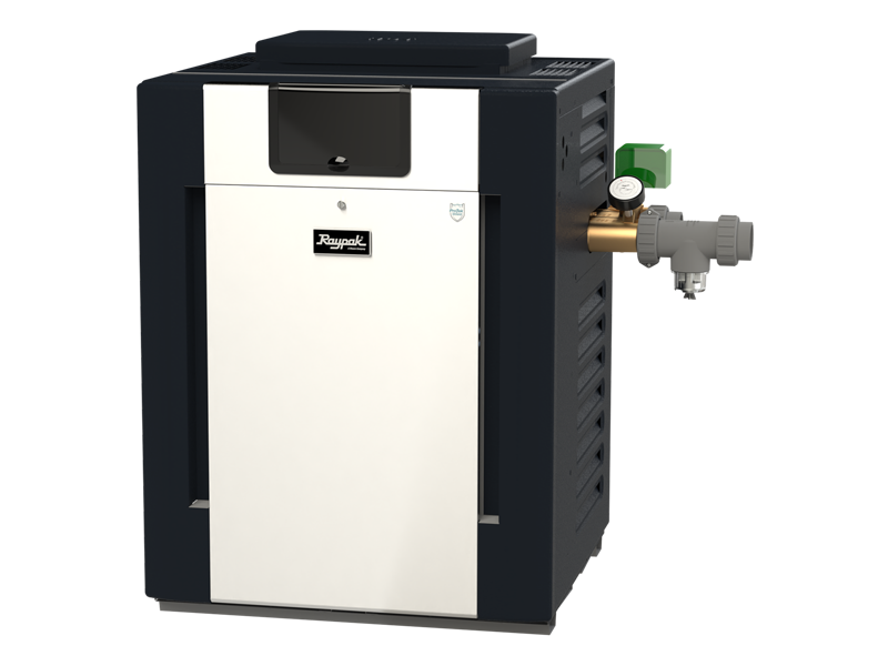 RayPak Professional Gas ASME Pool & Spa Heater, 399k BTU, Natural Gas, Cupronickel HEx, 0-2k FT, 013