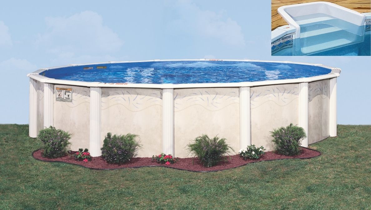 24' Round 52" Doughboy Desert Spring with In-Wall Step
