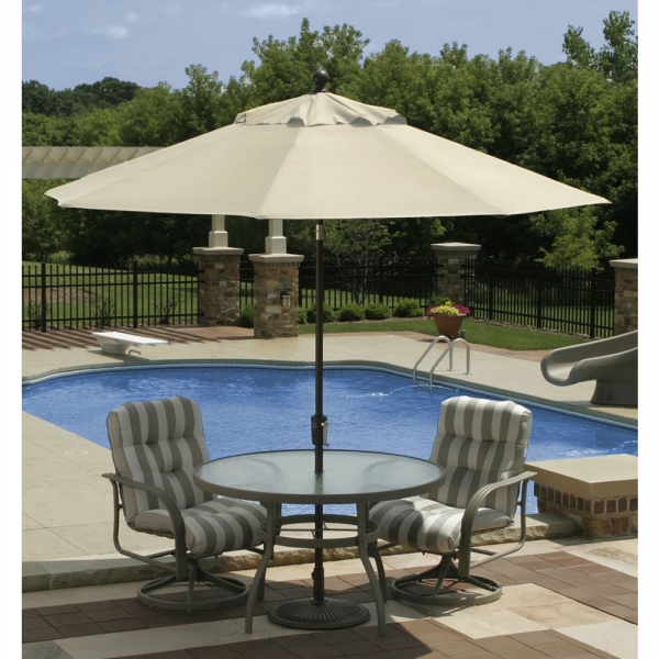 linen patio umbrella PURPLE LEAF 4' x 6' Market Umbrella Outdoor Table Umbrella Aluminum with Push Button Tilt & 8 Sturdy Ribs and Crank Rectangular Outdoor Umbrellas for Pool Backyard Beach cast iron base Jardin Patio Umbrella - Linen