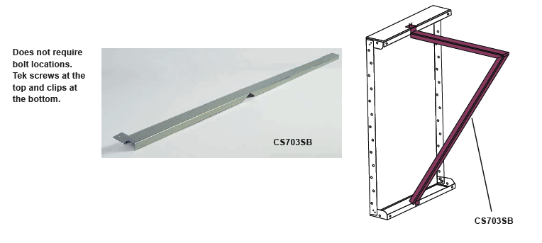 Deck Support Brace - 42" Steel