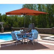 Caspian 8' x 10' Market Umbrella - Terra Cotta Olefin