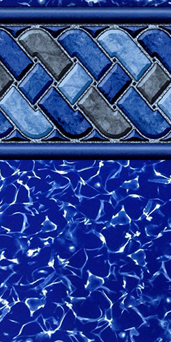 GLI Cayman Border/Mystic Light Blue Floor - 27 Mil Liner