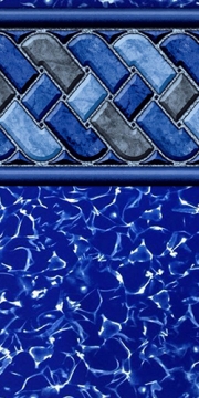 GLI Cayman Border/Mystic Light Blue Floor - 27 Mil Liner