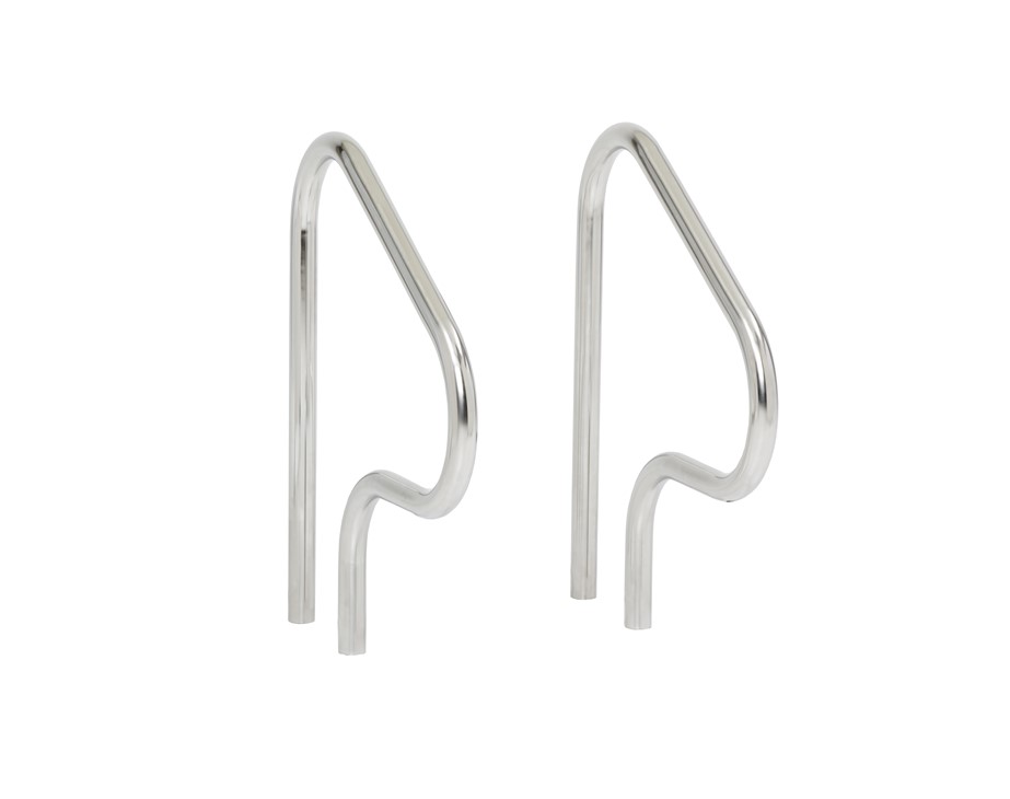 S.R. Smith 26-Inch Dual Figure 4 Swimming Pool Handrails - Stainless Steel - Pair of Rails