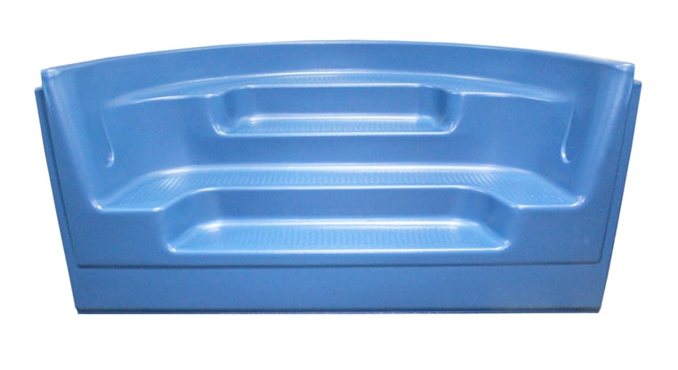 8' Roman Back Sit-N-Step Blue Bullnose Hydra