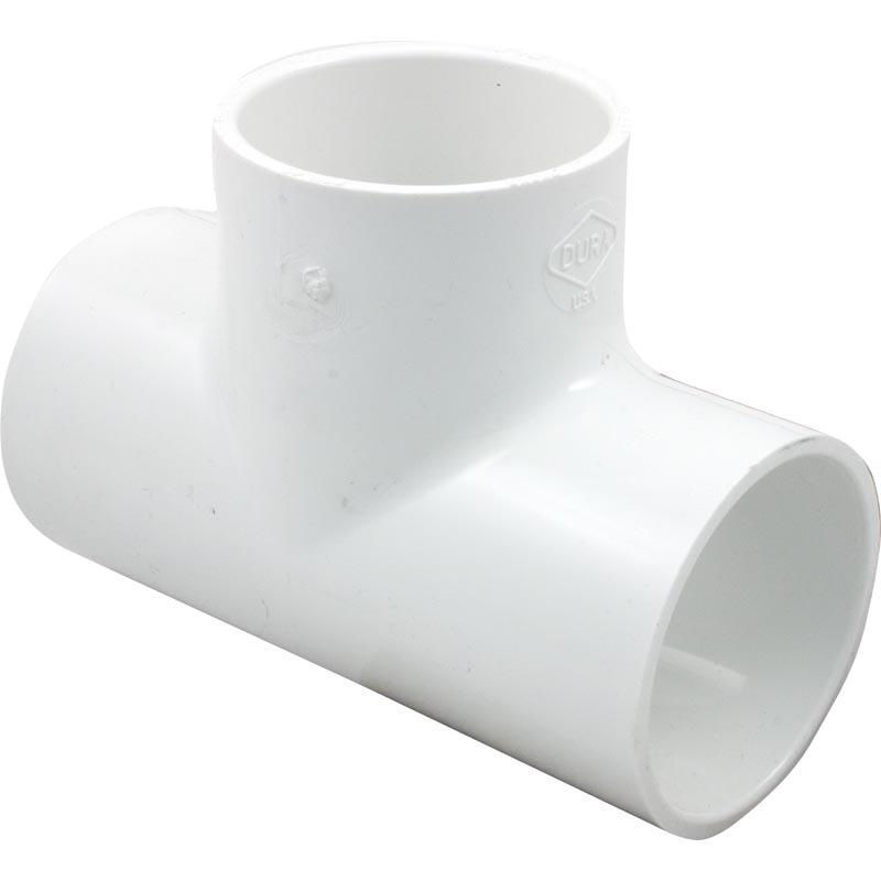 Lasco SCH40 2" White PVC Tee Slip x Slip x Slip