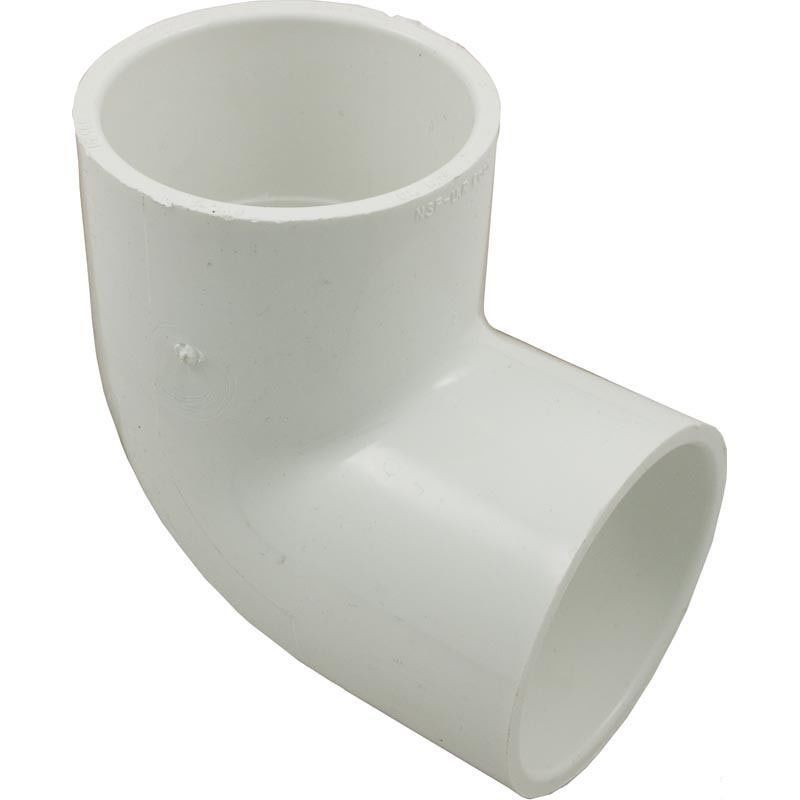 Lasco SCH40 90 Degree White PVC 2" Elbow Slip x Slip X Slip