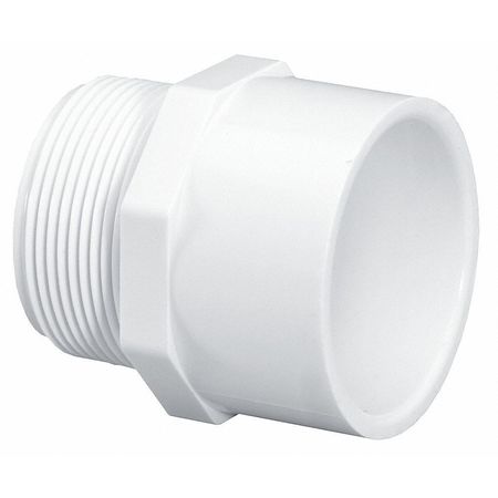 Lasco SCH40 1.5" White PVC Male Adapter MPT x Slip