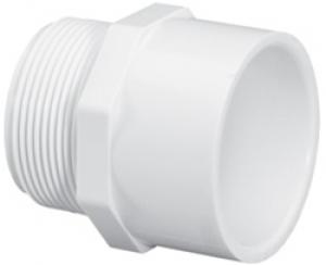 Lasco SCH40 2" White PVC Male Adapter MPT x Slip