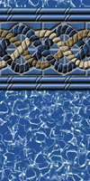 Swimline 18'x33' Oval Mystri Gold 48" Unibead 25GA Liner